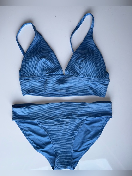 aerie Other - AERIE Beach Summer Vacation Blue Textured Bikini Swim Set - Women's Two-Piece S